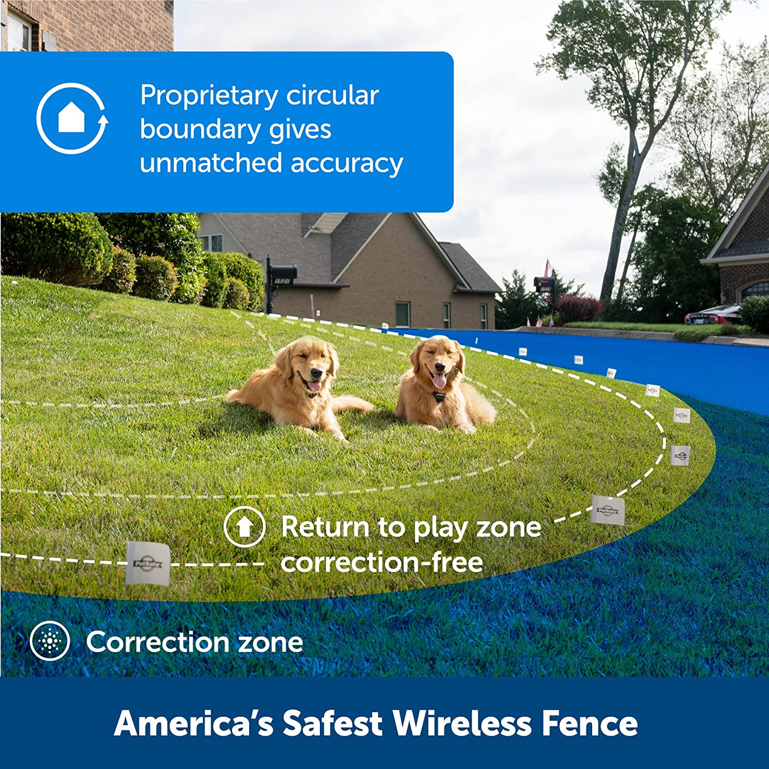 PetSafe Stay & Play Compact Wireless Pet Fence, LCD Screen 3/4 Acre Area (8045983760622)